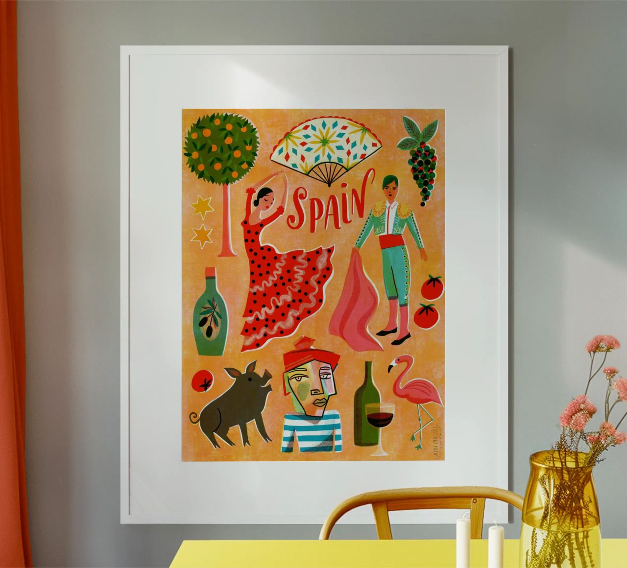 Vintage Travel Spain poster by MiraParadies