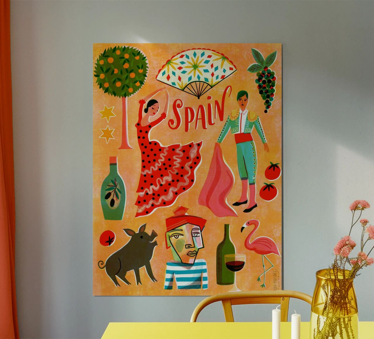 Vintage Travel Spain poster by MiraParadies