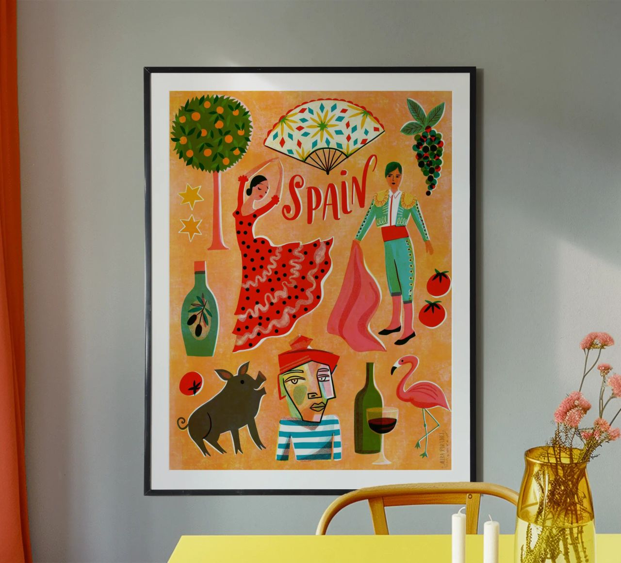 Vintage Travel Spain poster by MiraParadies