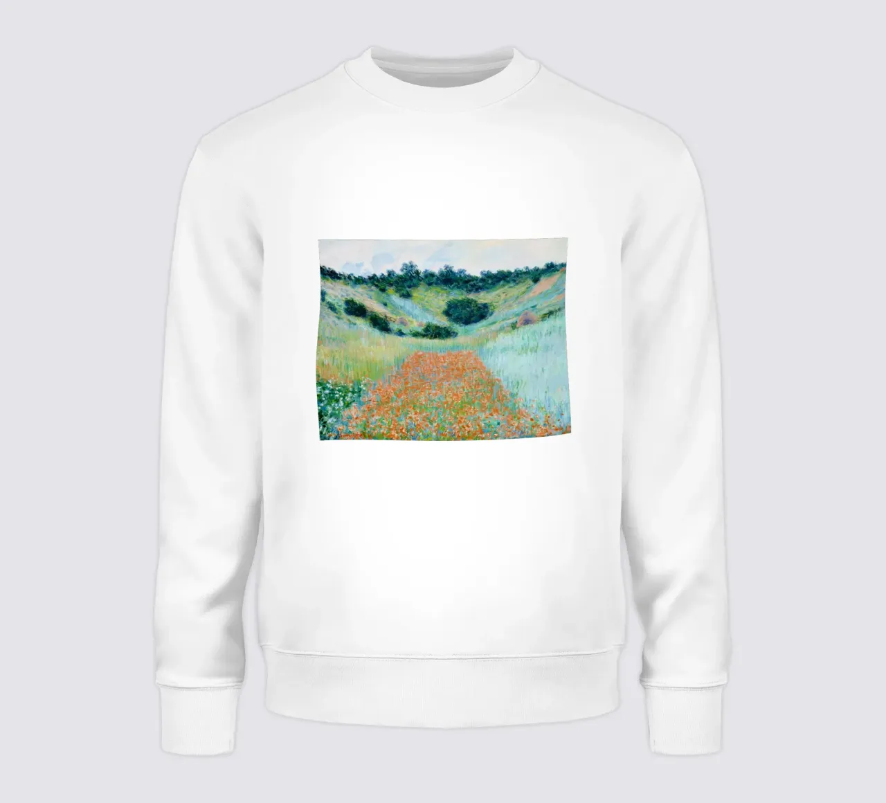 Il campo di papaveri di Claude Monet in una conca vicino a Giverny felpa da Monet Art Prints
