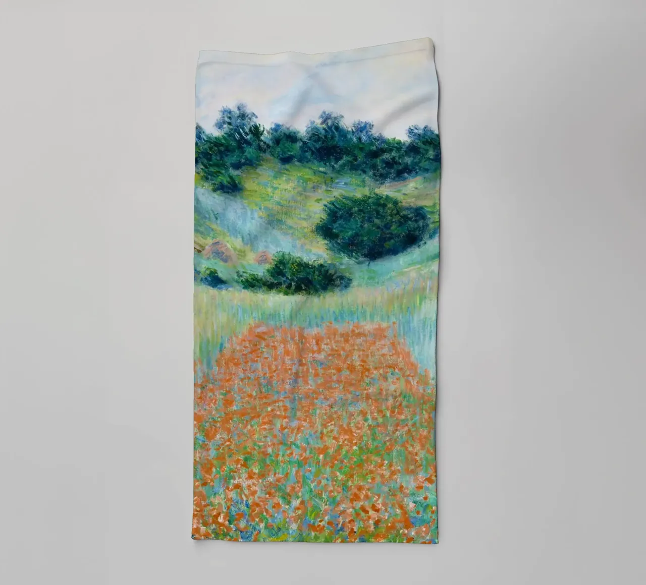 Claude Monet’s Poppy Field in a Hollow near Giverny towel by Monet Art Prints