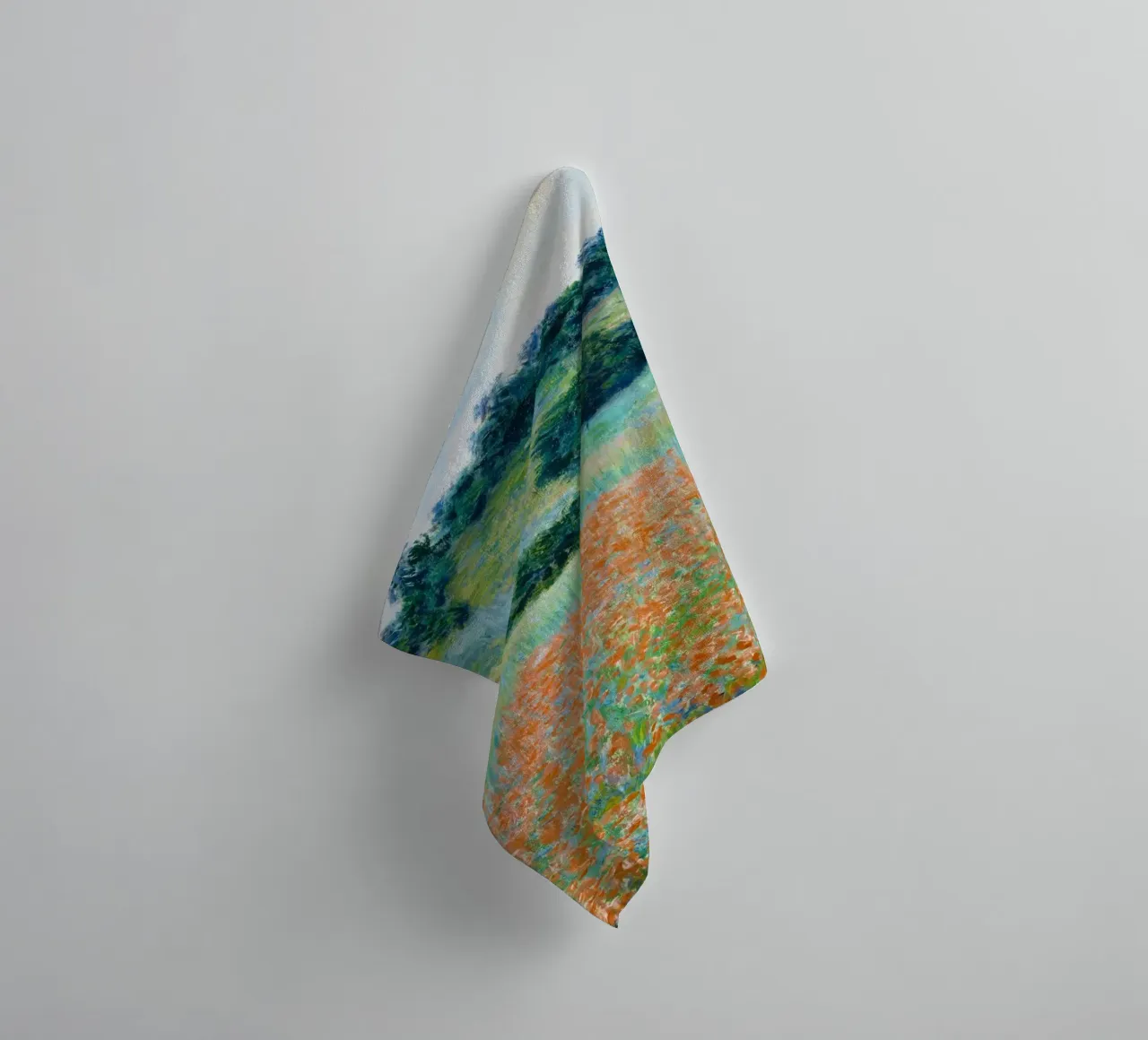 Claude Monet’s Poppy Field in a Hollow near Giverny towel by Monet Art Prints