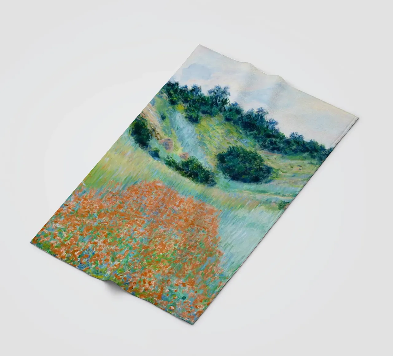 Il campo di papaveri di Claude Monet in una conca vicino a Giverny coperta in pile da Monet Art Prints