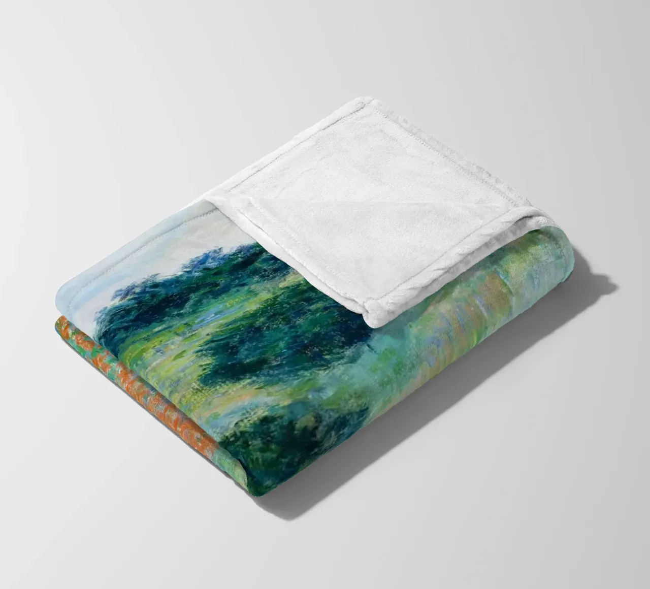 Il campo di papaveri di Claude Monet in una conca vicino a Giverny coperta in pile da Monet Art Prints