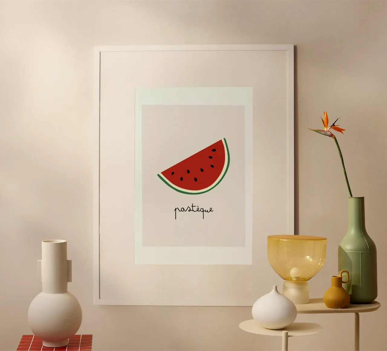 Pasteque poster van Mottos by Sinan Saydik