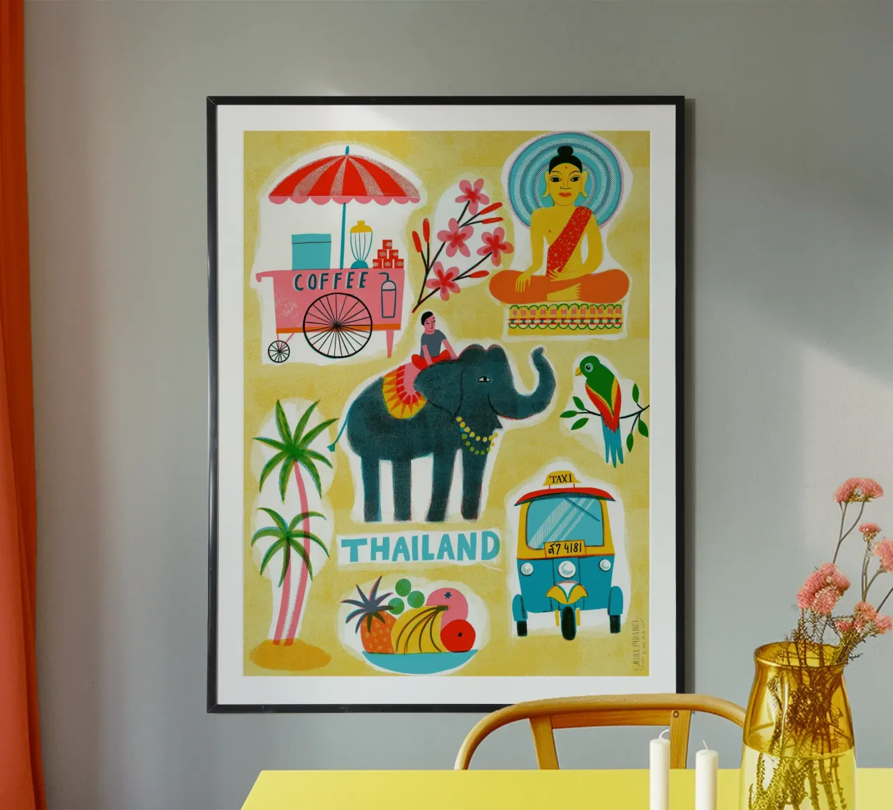 Viaggio vintage in Thailandia poster da MiraParadies