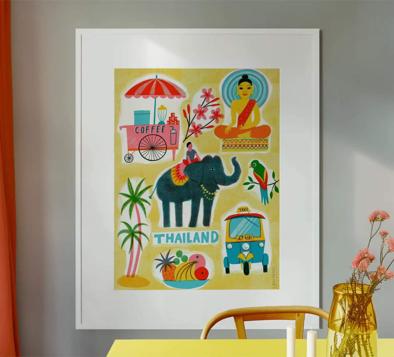 Viaggio vintage in Thailandia poster da MiraParadies