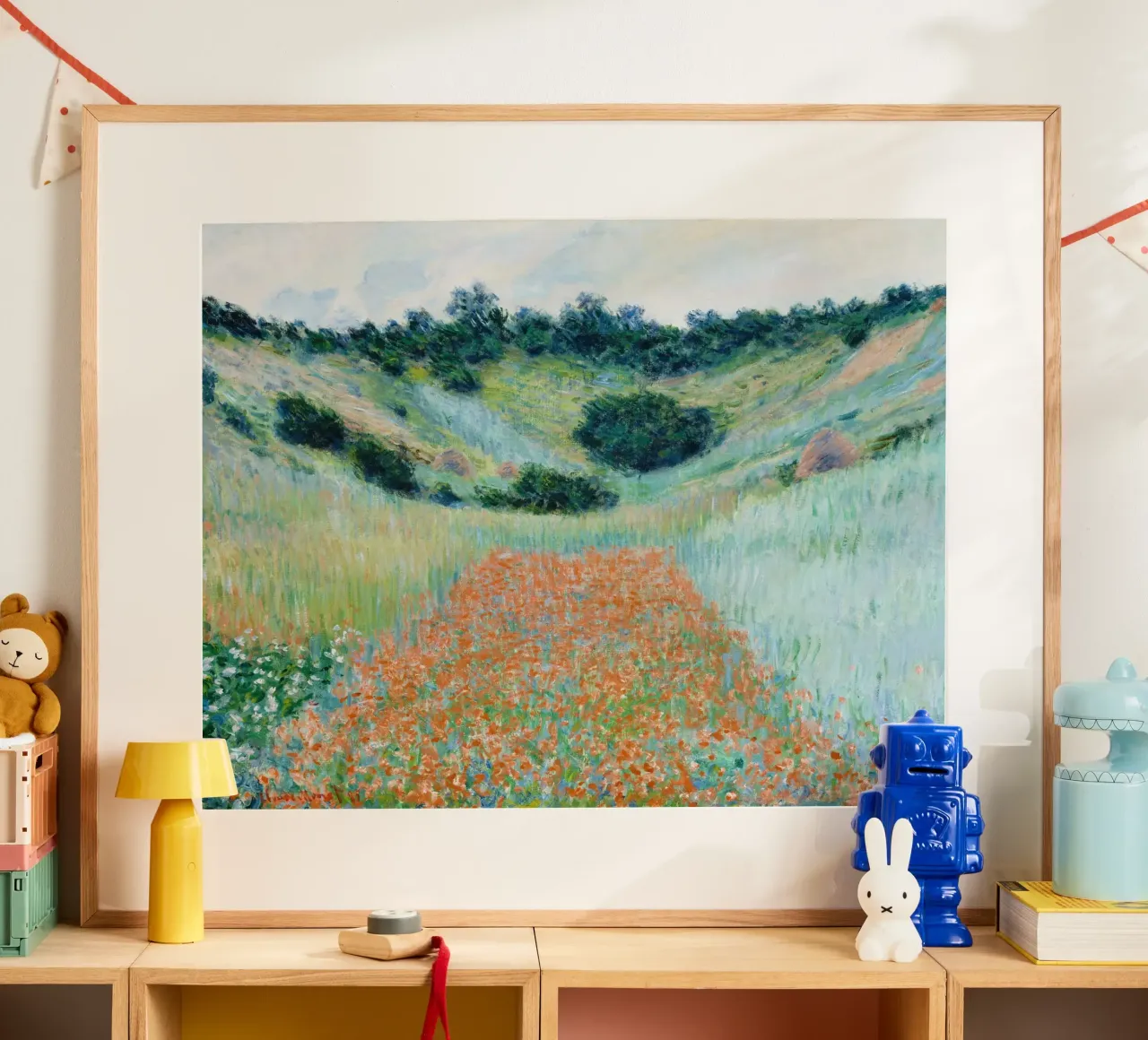 Claude Monet, Mohnblumenfeld, Giverny, 1885 Gemälde Poster von Venus Art