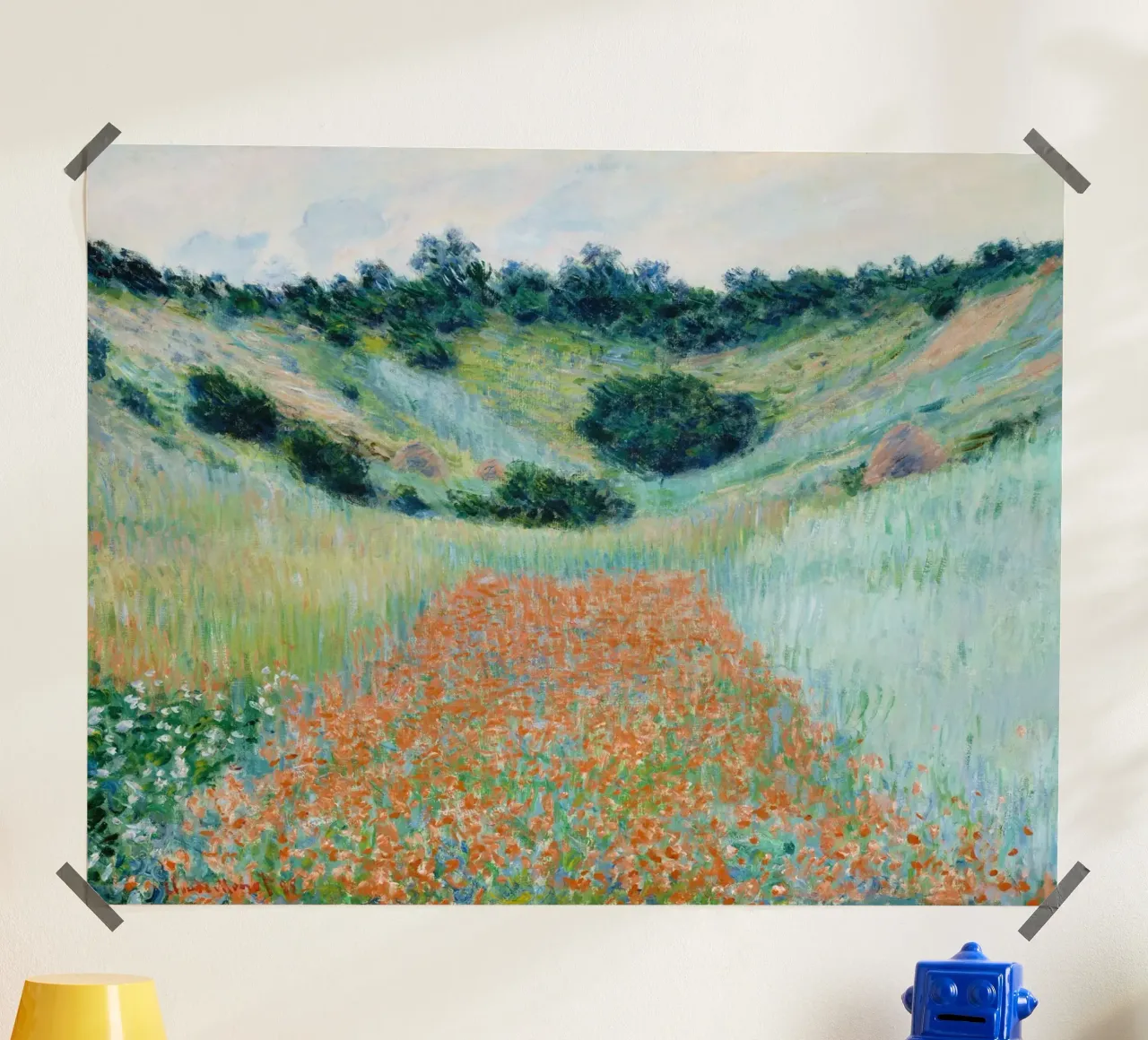 Claude Monet, Mohnblumenfeld, Giverny, 1885 Gemälde Poster von Venus Art