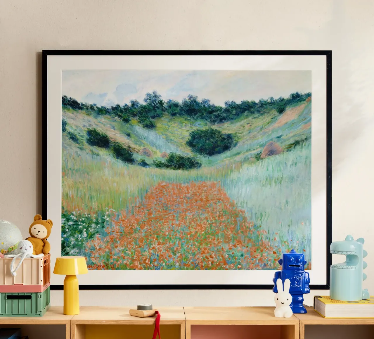 Claude Monet, Mohnblumenfeld, Giverny, 1885 Gemälde Poster von Venus Art