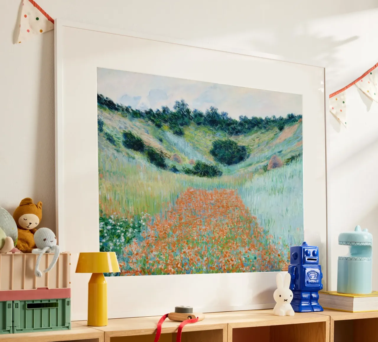 Claude Monet, Mohnblumenfeld, Giverny, 1885 Gemälde Poster von Venus Art