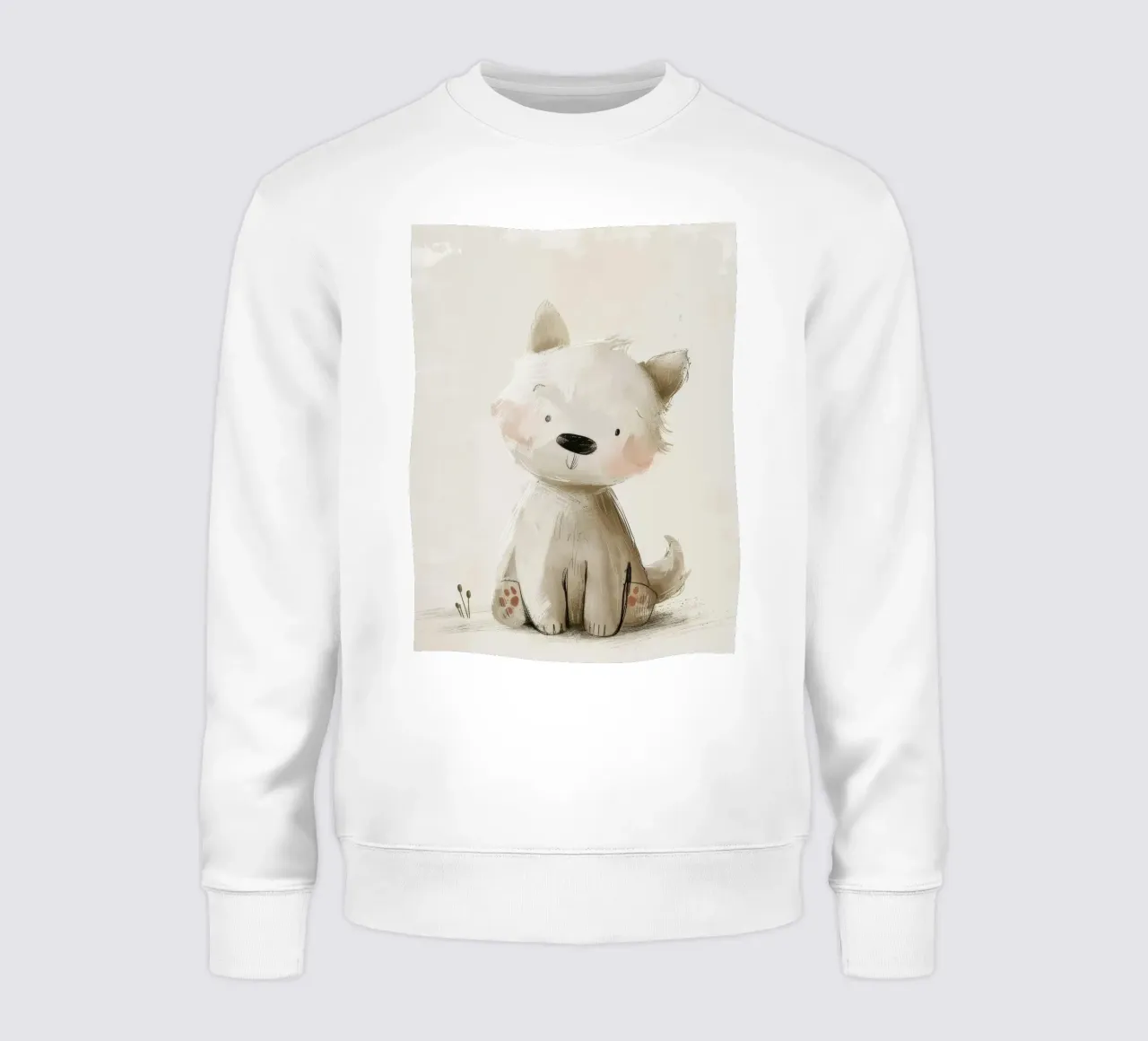 Illustrazione digitale di un cucciolo beige felpa da DesignDoodle