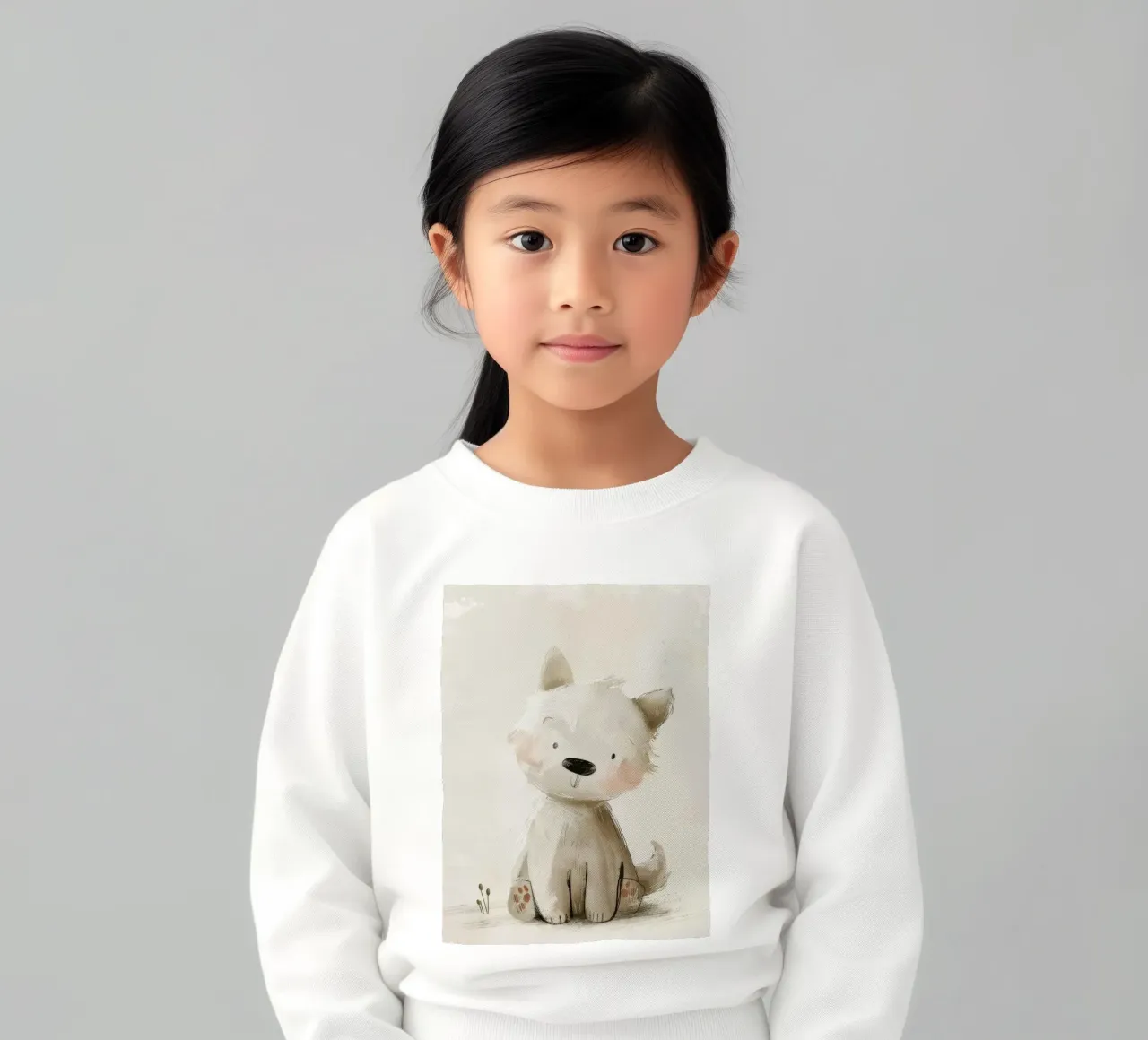 Illustrazione digitale di un cucciolo beige felpa bambino da DesignDoodle