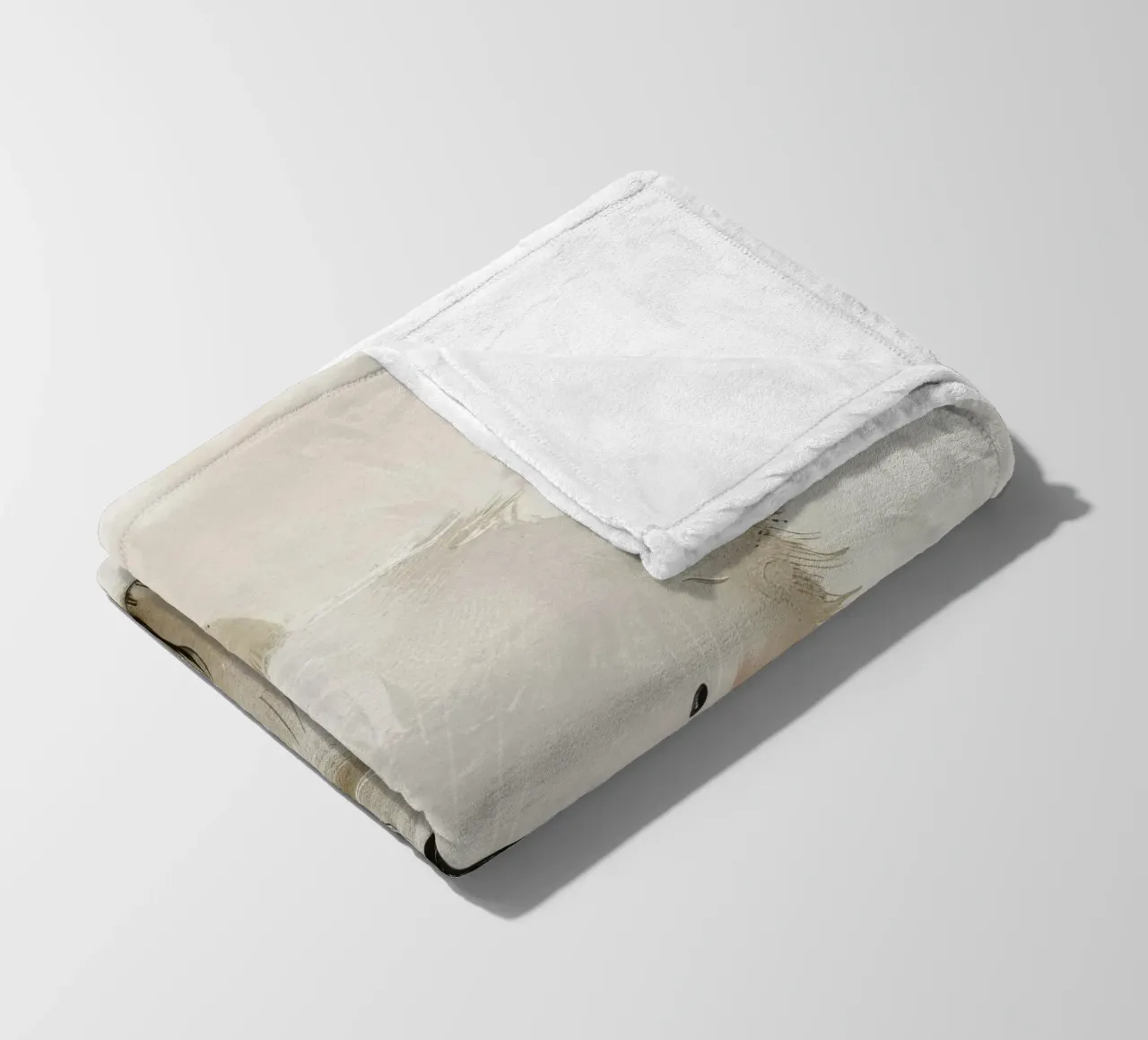 Illustrazione digitale di un cucciolo beige coperta in pile da DesignDoodle