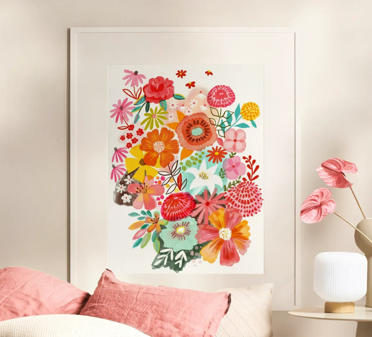 Giardino estivo in piena fioritura poster da MiraParadies
