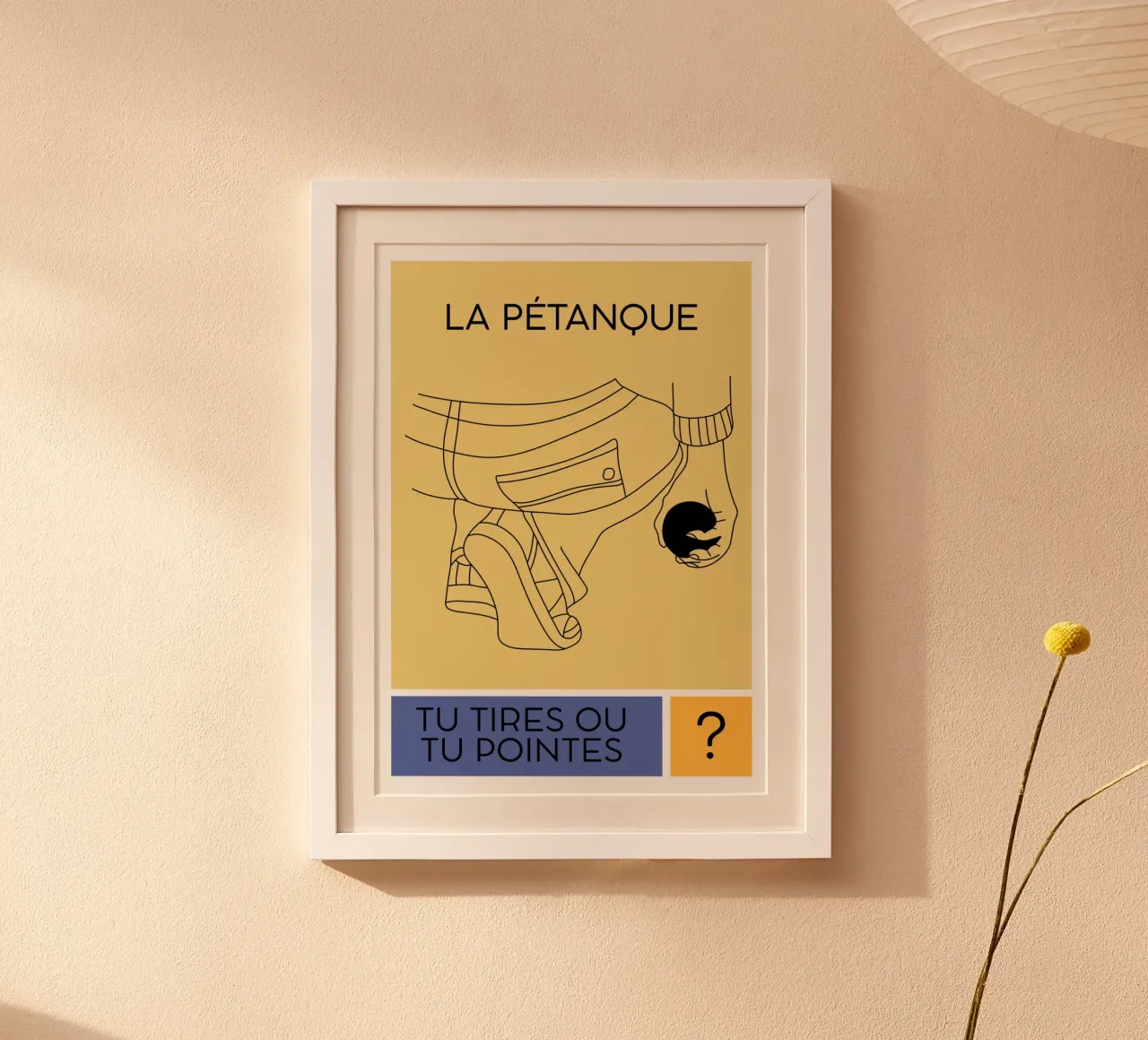 La pétanque - multicolore poster with aluminum frame by Idées & Création