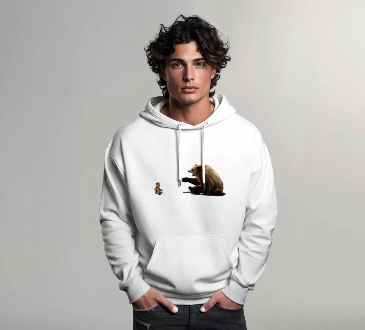 Brunt (Wordless) felpa con cappuccio da Rob Art | Illustration