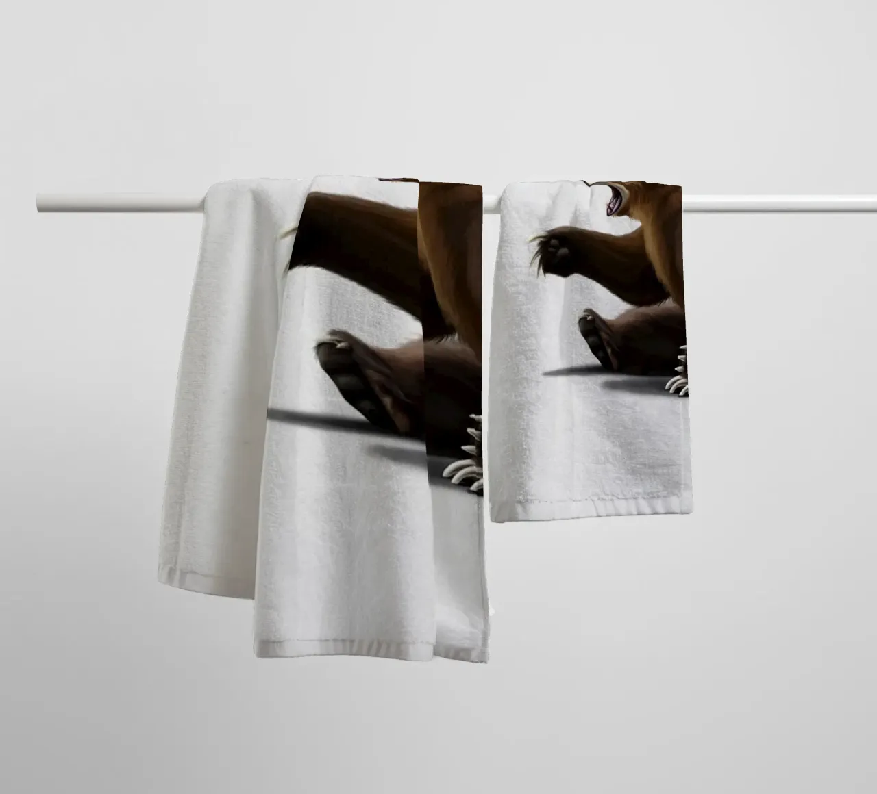 Brunt (Wordless) asciugamano da bagno da Rob Art | Illustration