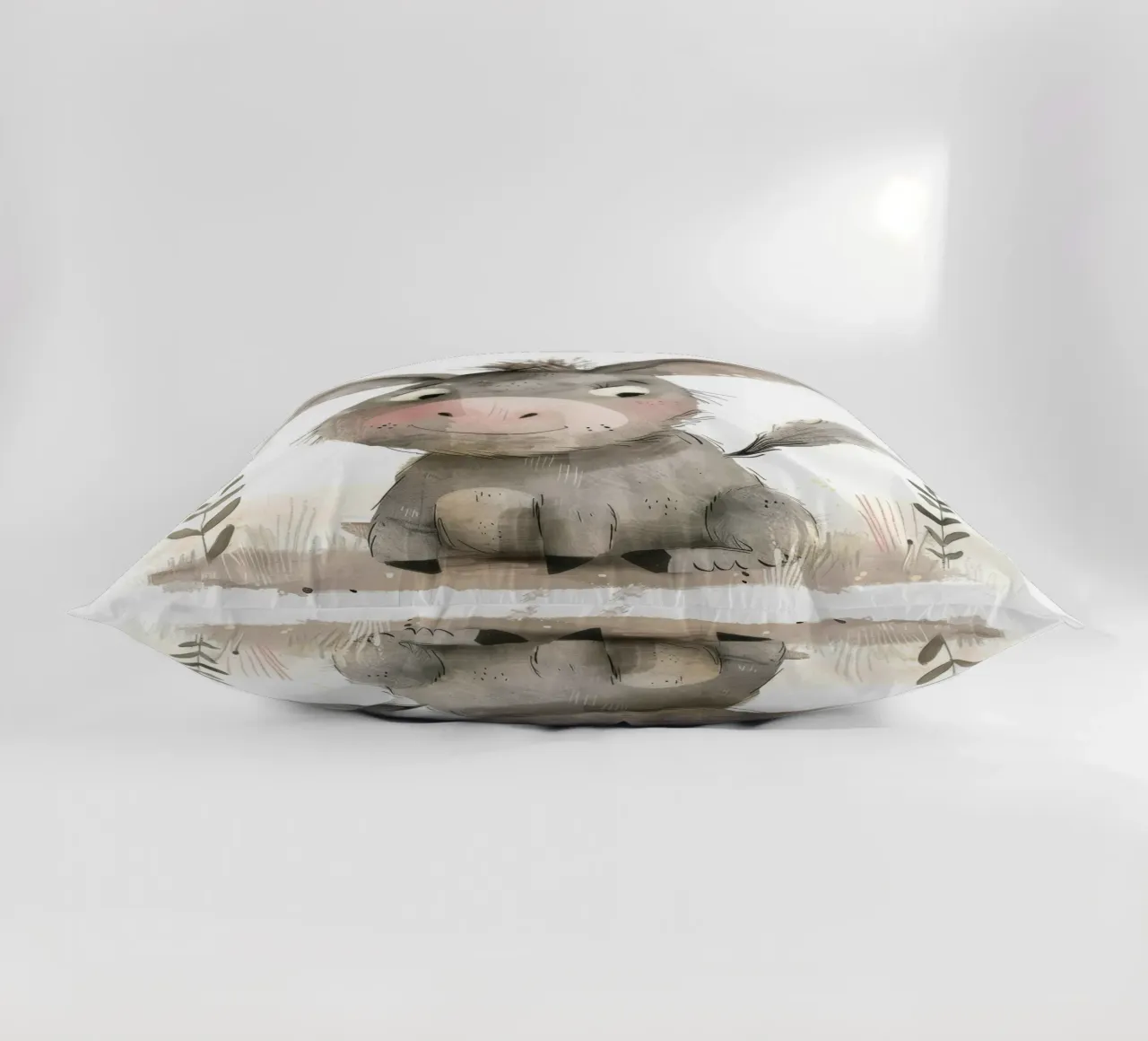 Illustrazione di un asino in un campo cuscino da DesignDoodle