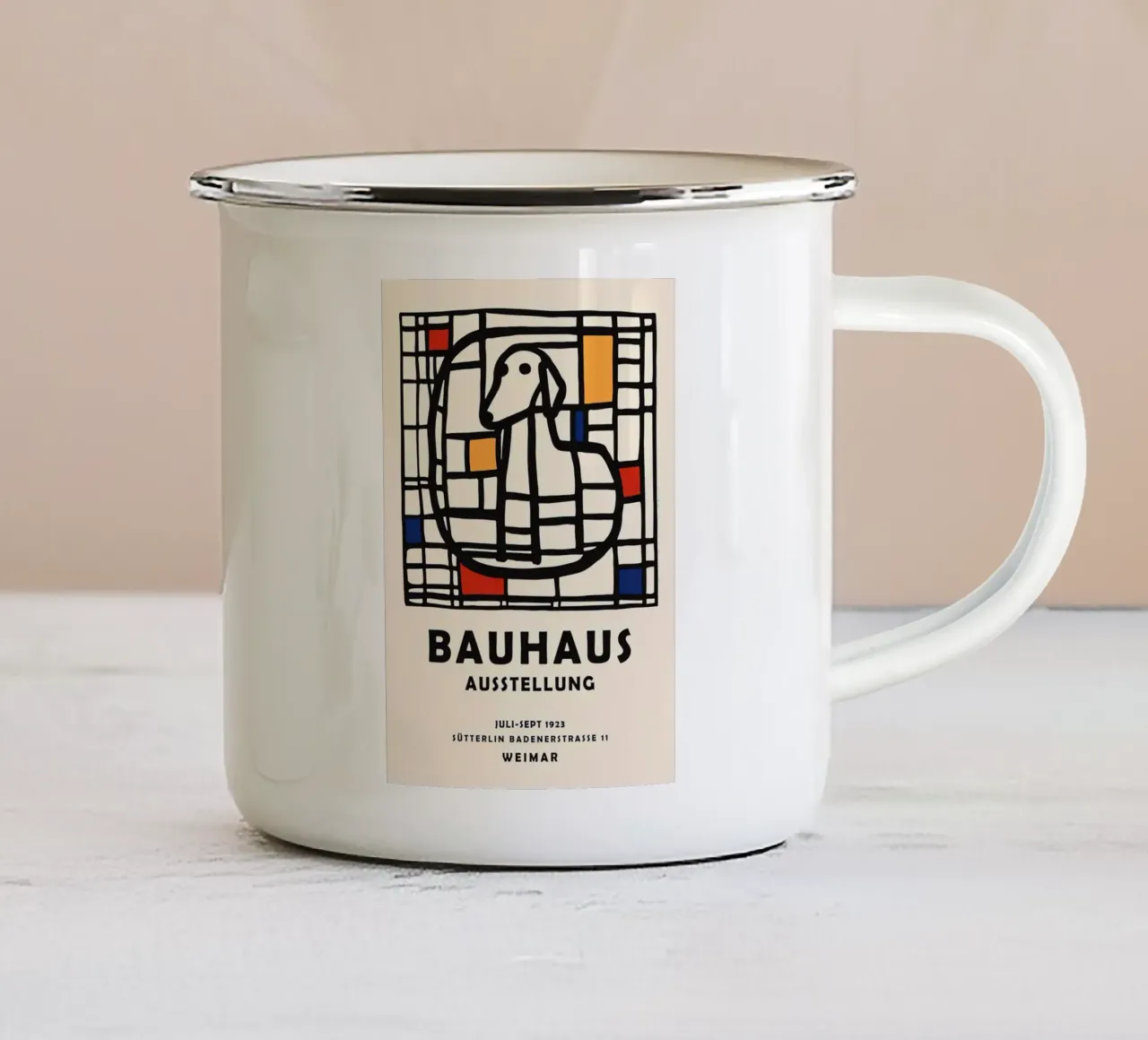 Bauhaus tazza in smalto da Brooke