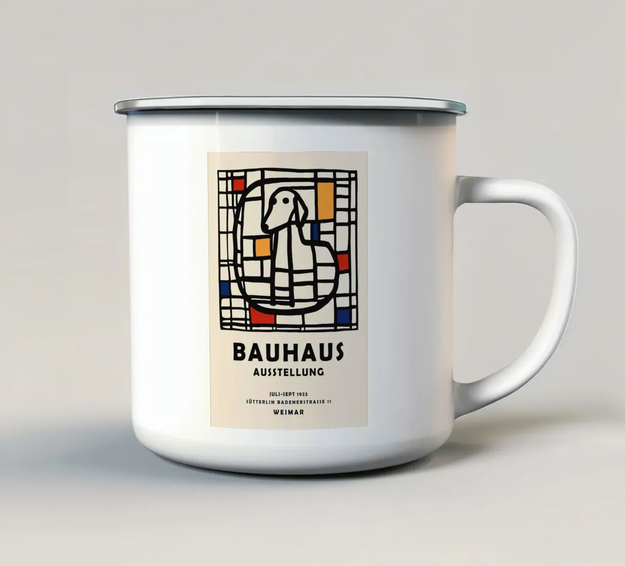 Bauhaus tazza in smalto da Brooke