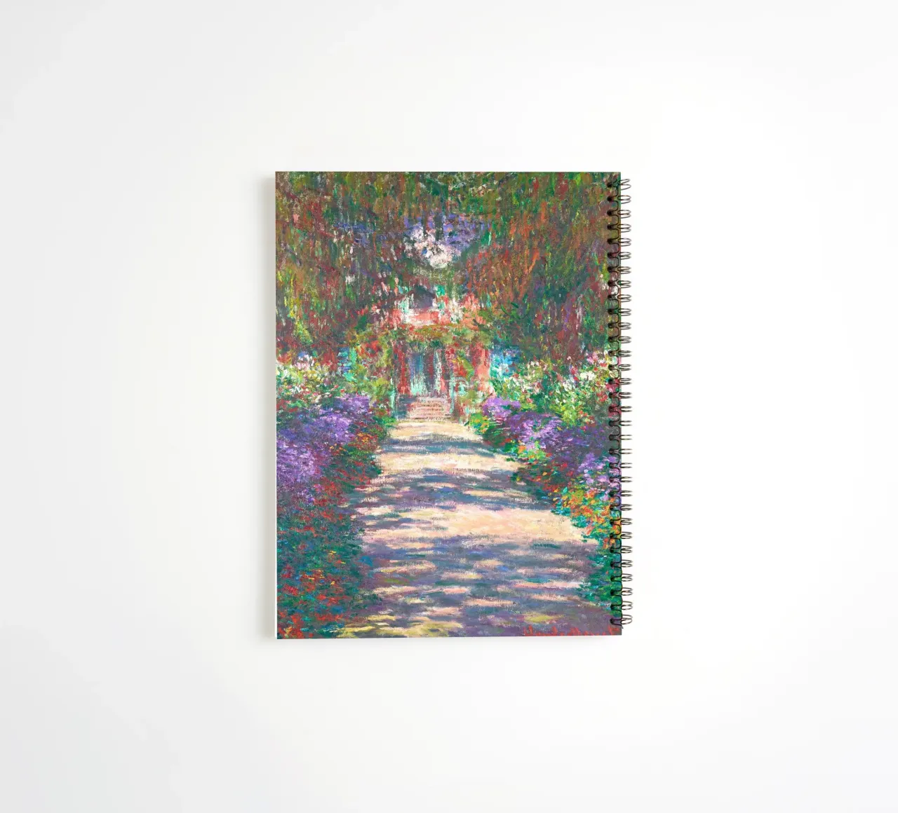 Claude Monet’s Pathway in Monet’s Garden at Giverny spiral notebook by Monet Art Prints