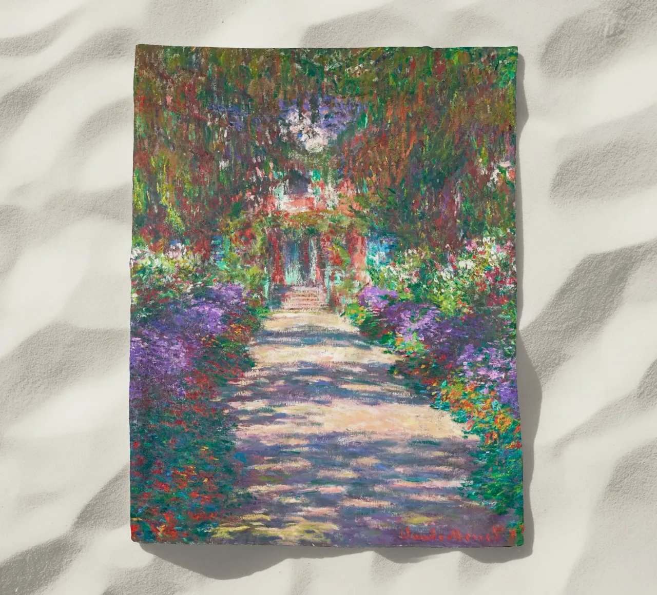 Il sentiero di Claude Monet nel Giardino di Monet a Giverny telo mare da Monet Art Prints