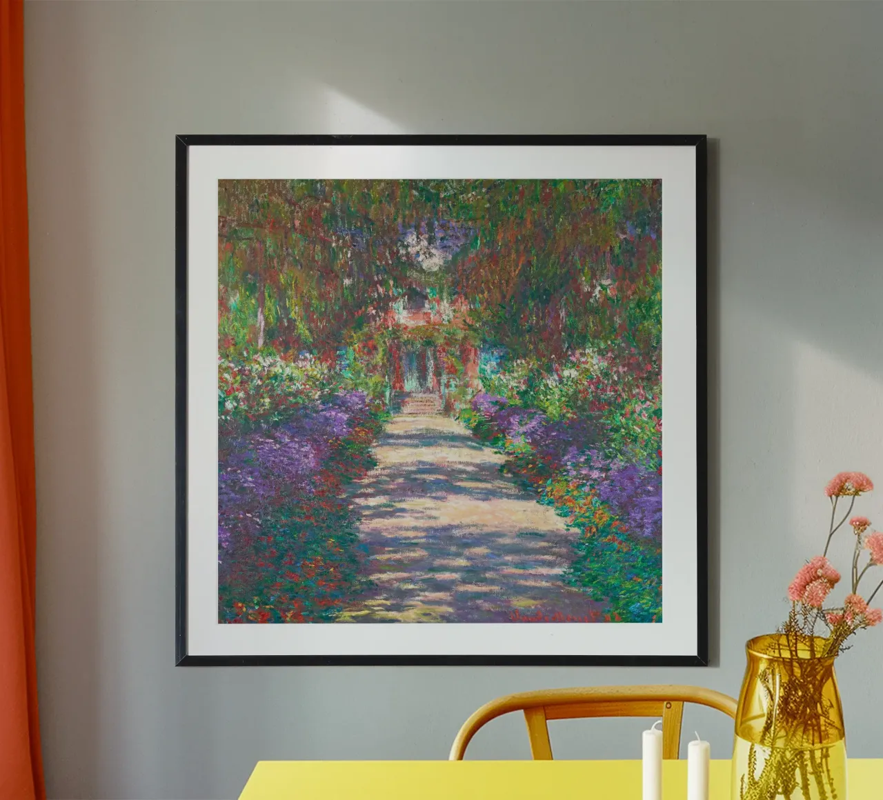 Allée de Claude Monet dans le jardin de Monet à Giverny poster de Monet Art Prints
