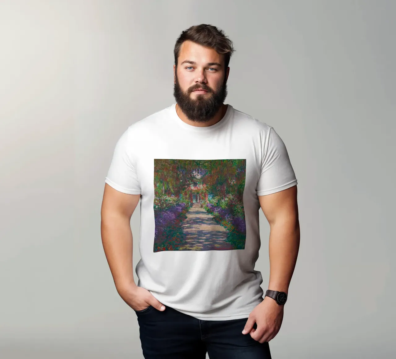 Il sentiero di Claude Monet nel Giardino di Monet a Giverny t-shirt da Art History