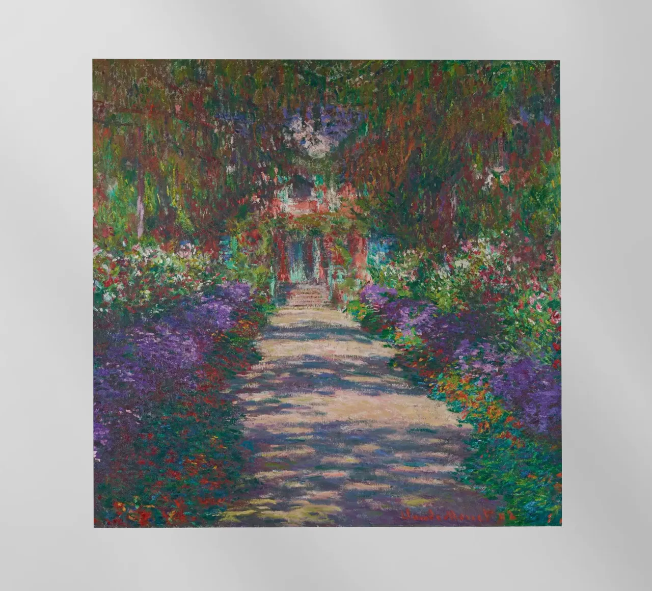 Il sentiero di Claude Monet nel Giardino di Monet a Giverny pellicola backlit da Art History
