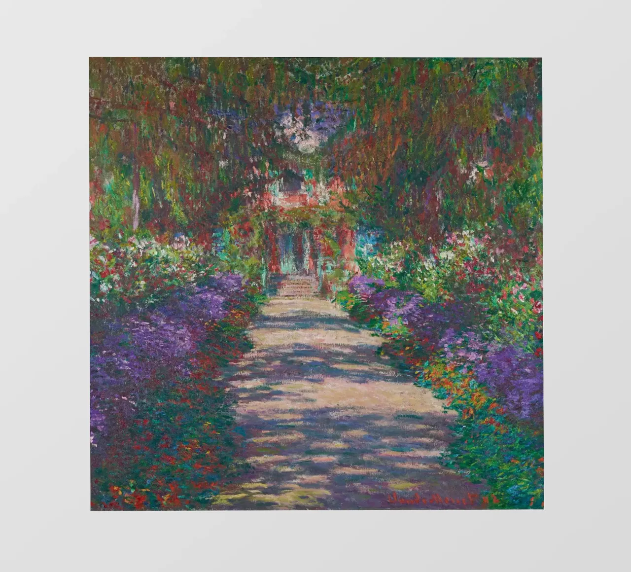 Il sentiero di Claude Monet nel Giardino di Monet a Giverny pellicola backlit da Art History