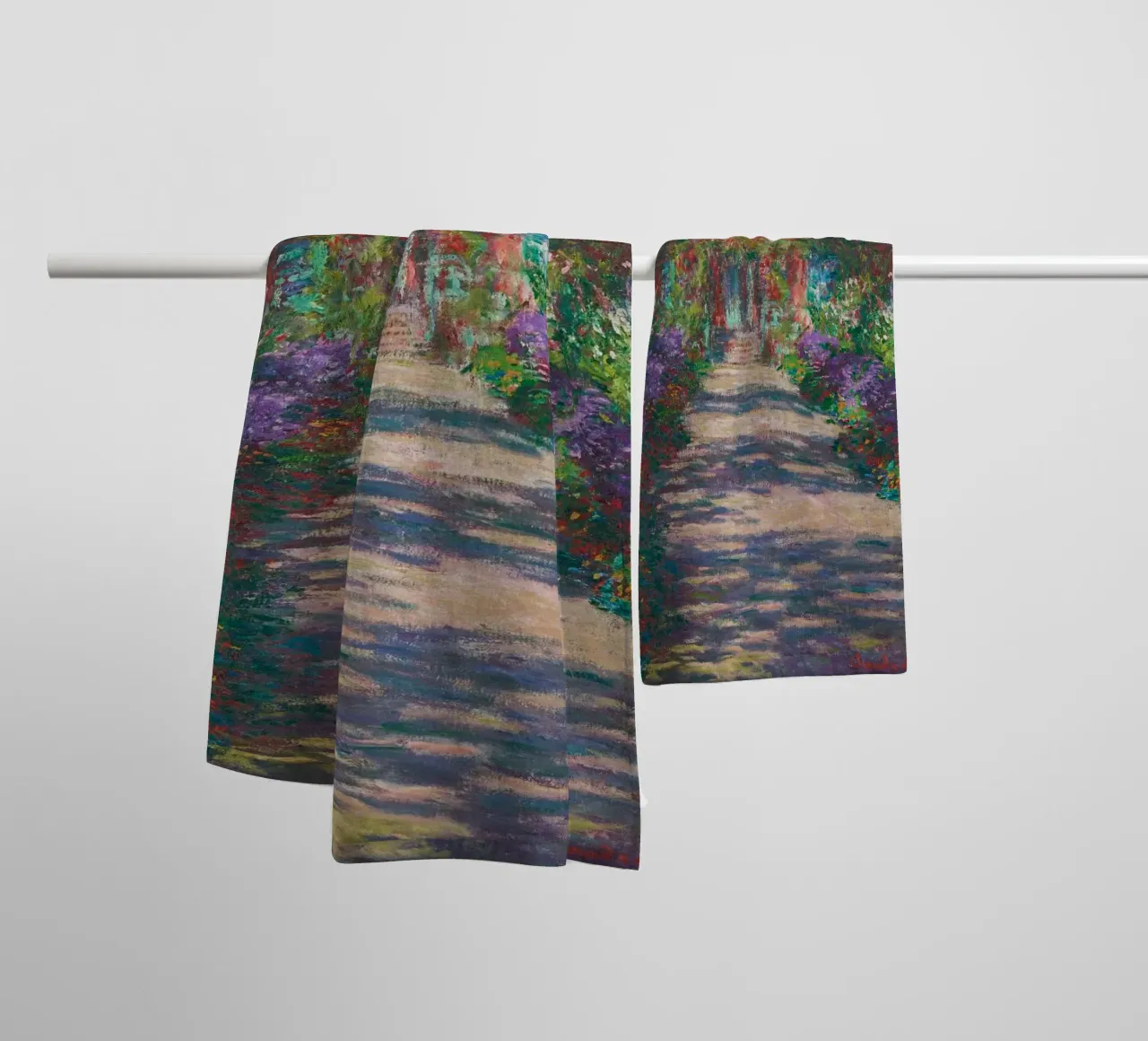 Claude Monet’s Pathway in Monet’s Garden at Giverny towel by Art History
