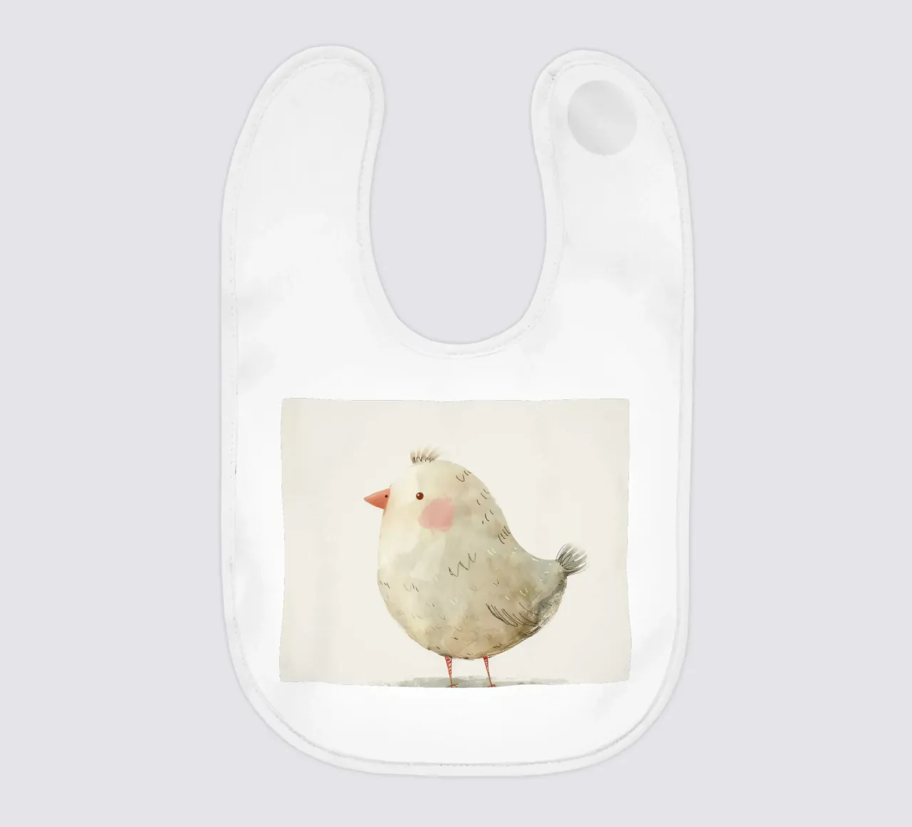 Illustrazione di un simpatico uccello grigio bavaglino da DesignDoodle