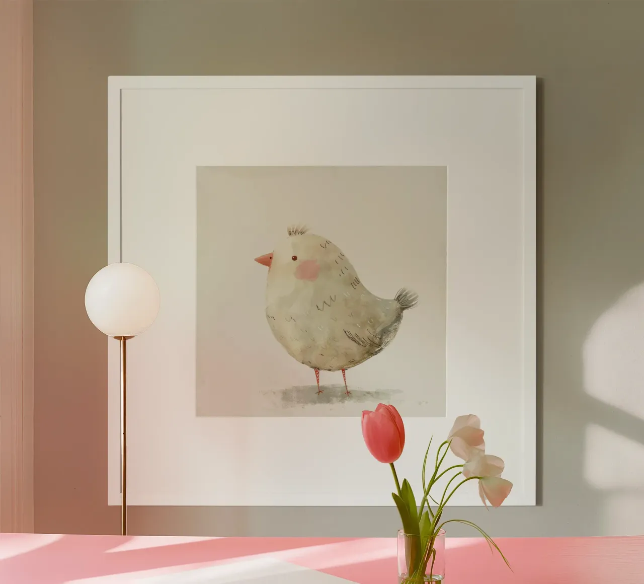 Illustrazione di un simpatico uccello grigio carta hahnemühle da DesignDoodle