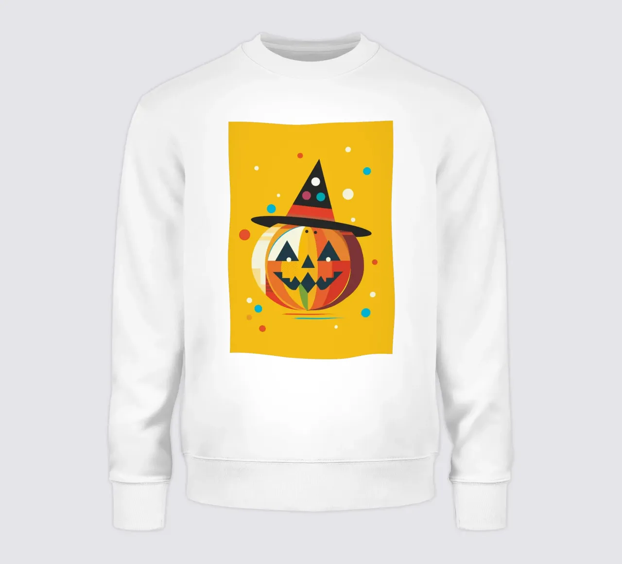 Citrouille colorée d'Halloween avec chapeau de sorcière - motif joyeux sweat de namosh