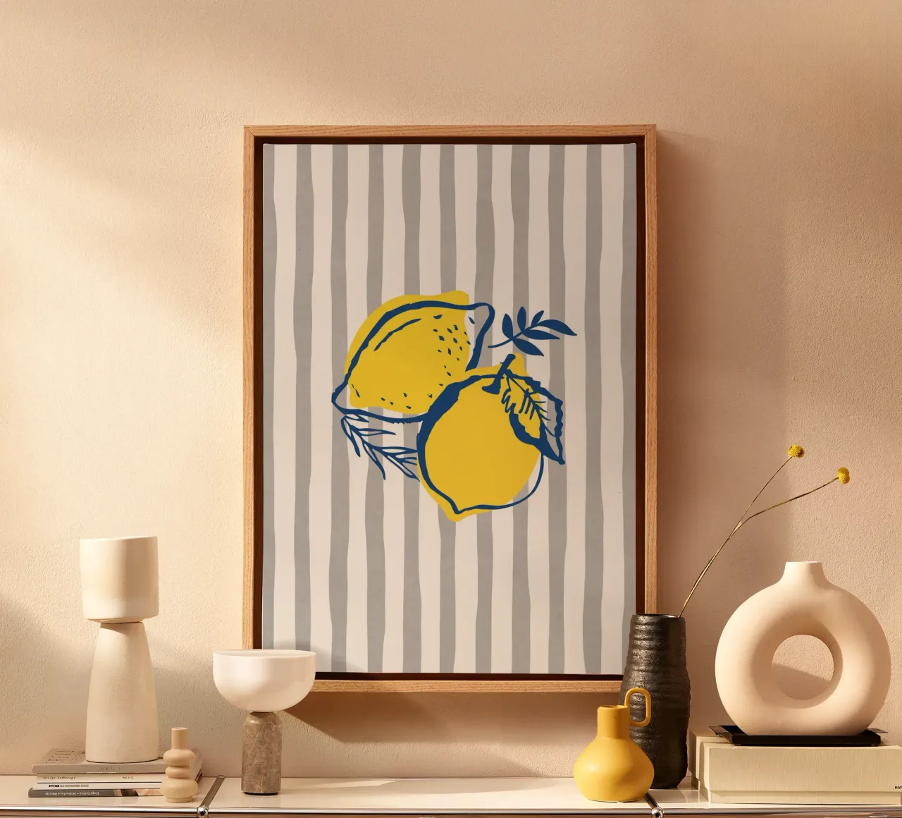 Lemons canvas by IamHomeStudio