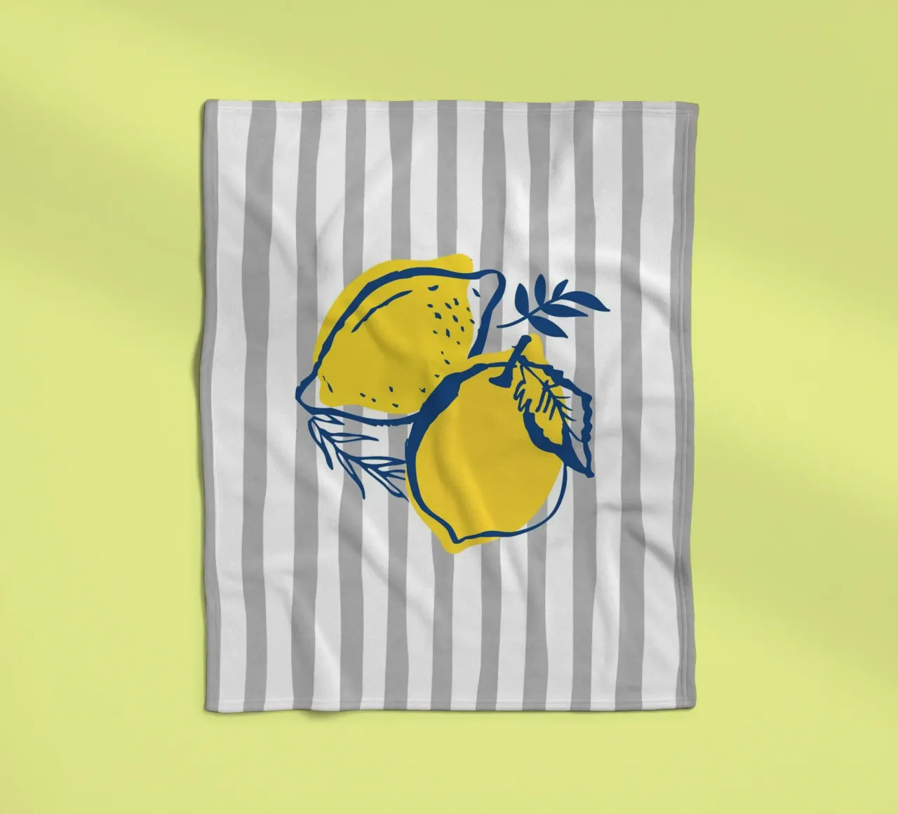 Lemons fleece blanket by IamHomeStudio