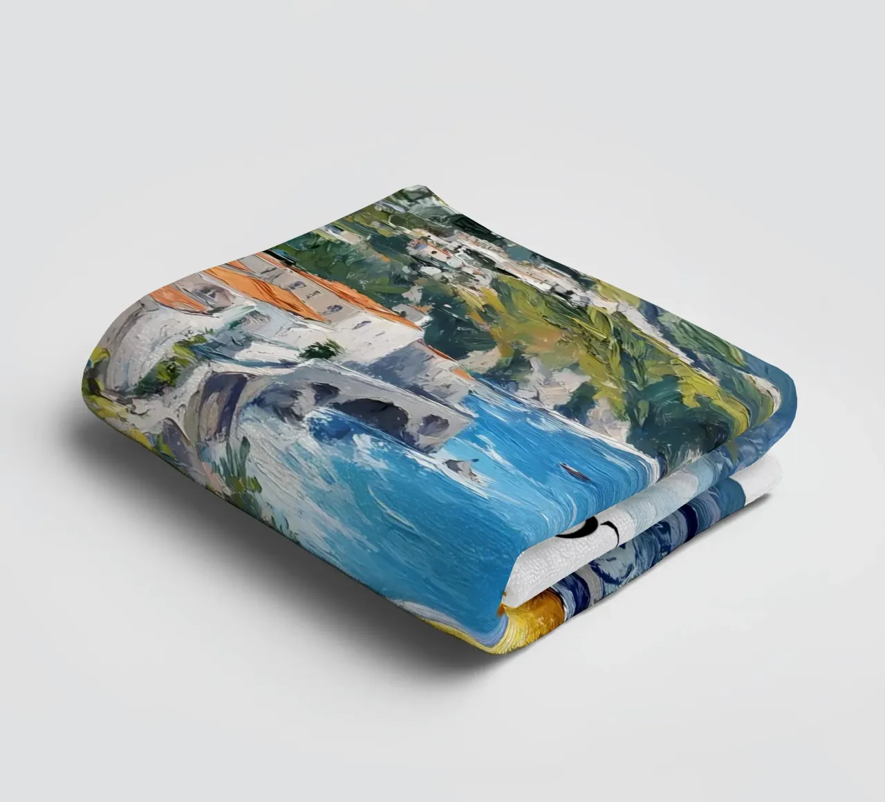 Citrons avec vue sur la Méditerranée serviette de bain de IamHomeStudio