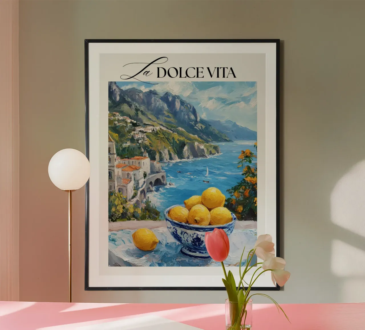 Citrons avec vue sur la Méditerranée hahnemühle de IamHomeStudio