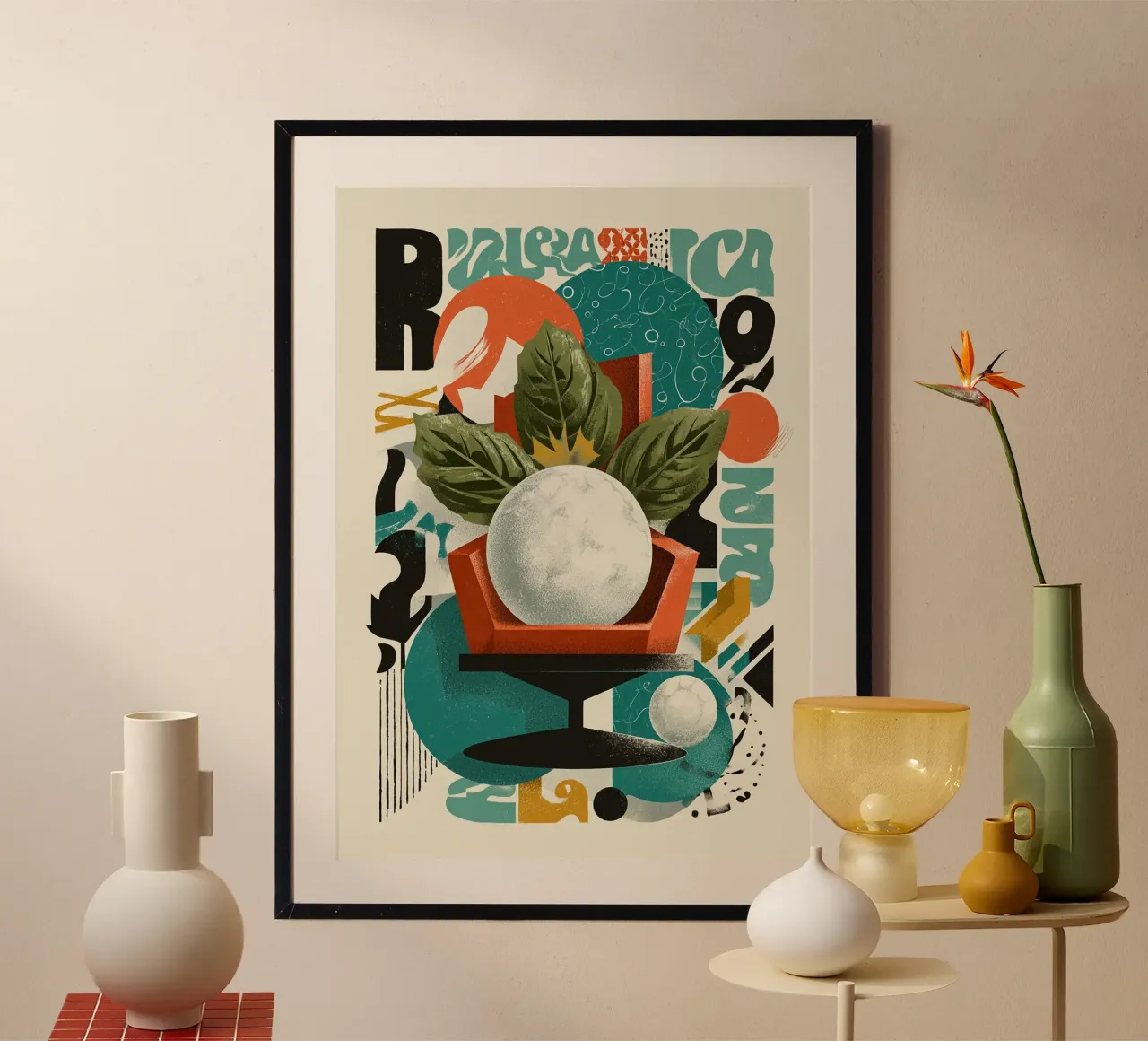 La Regina Mozzarella poster con telaio in plastica da michi