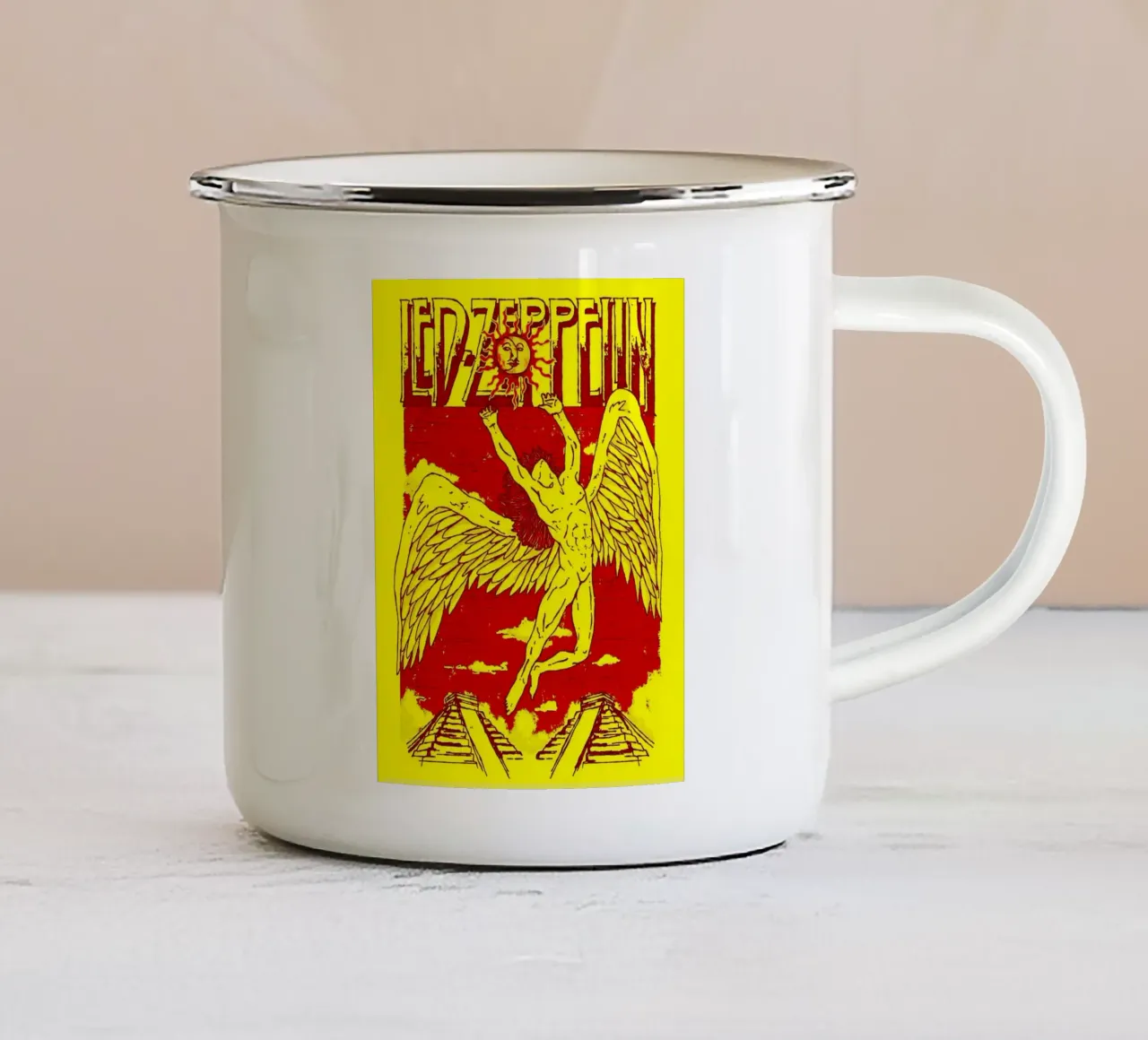 Led Zeppelin Band Art tazza in smalto da vanhesling