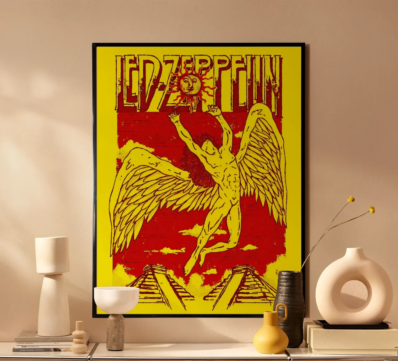 Led Zeppelin Band Art carta hahnemühle da vanhesling