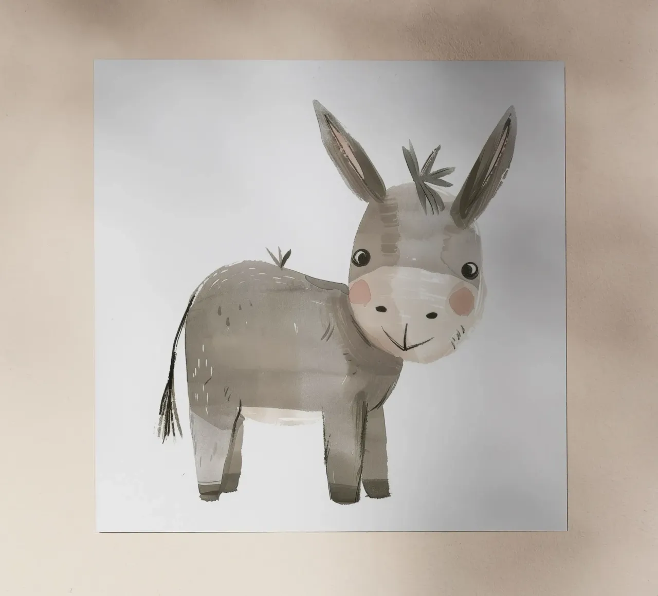 Illustrazione di un asino grigio sorridente pellicola backlit da DesignDoodle