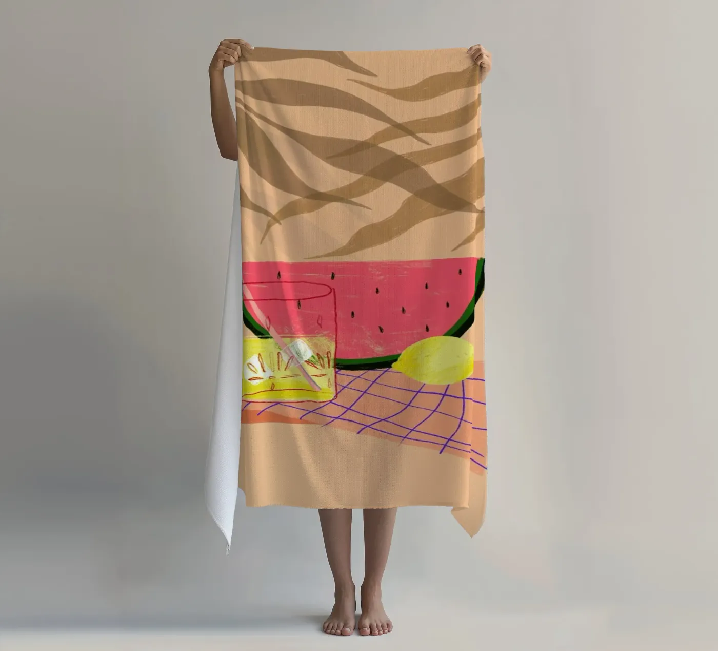 Melonade strandhanddoek van Pure