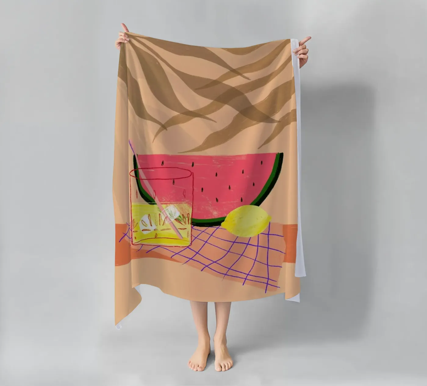 Melonade strandhanddoek van Pure