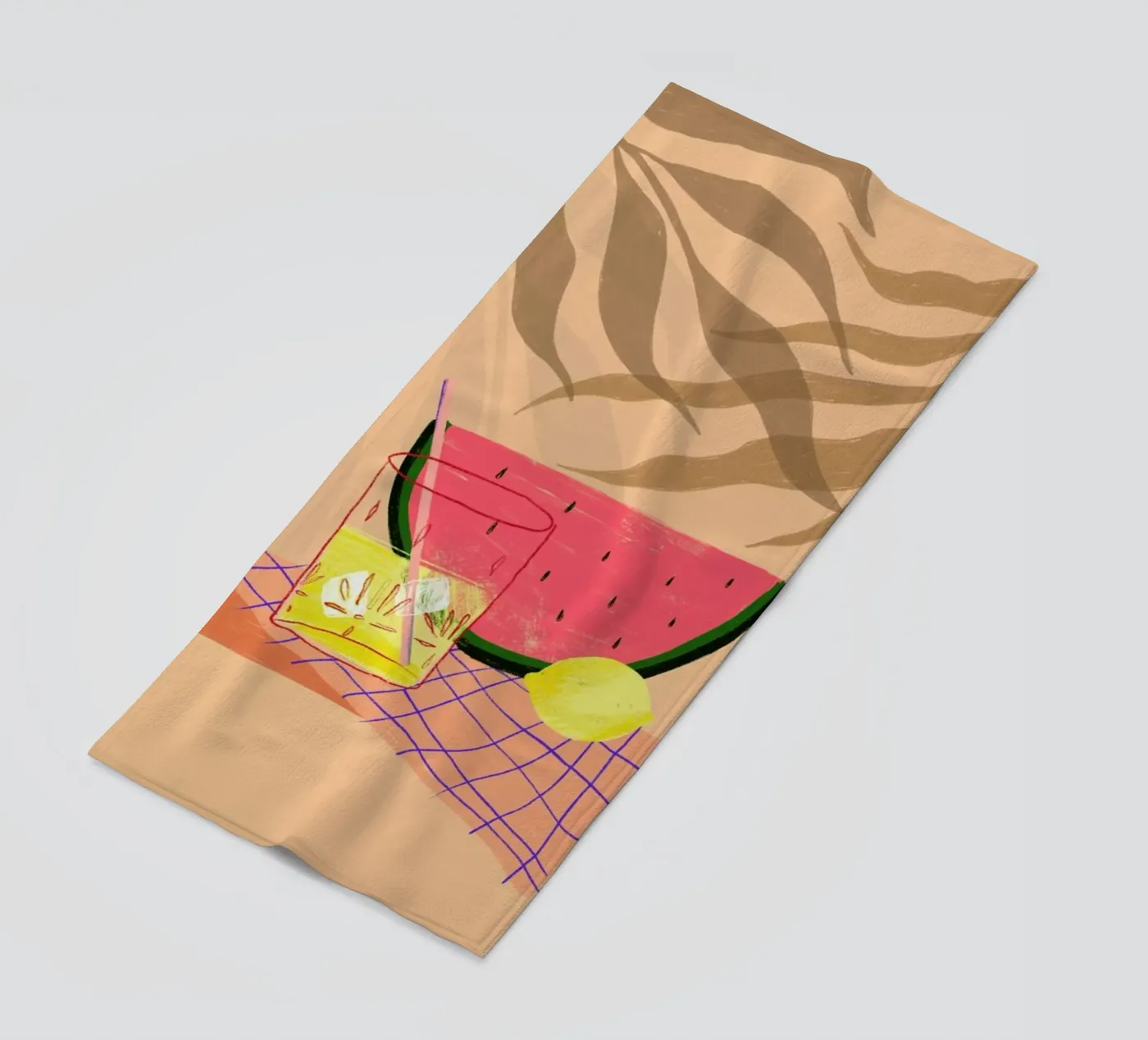 Melonade strandhanddoek van Pure