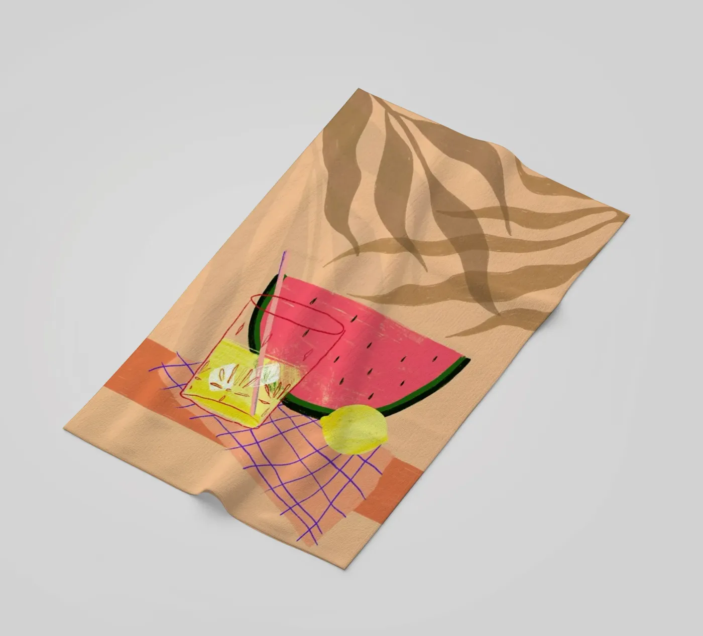 Melonade strandhanddoek van Pure