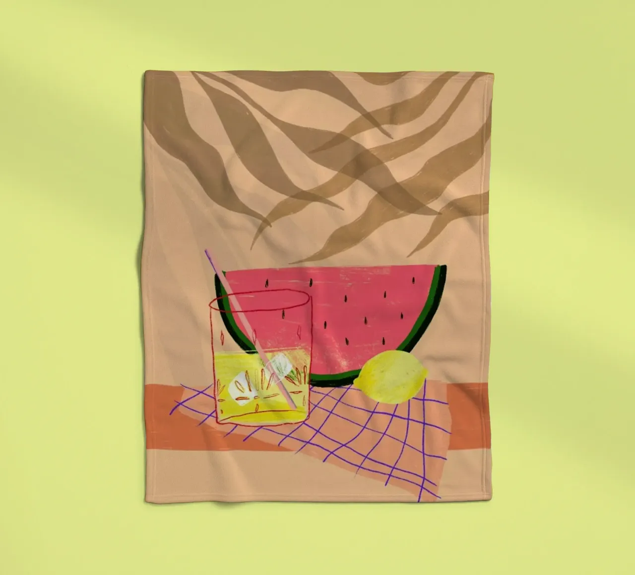 Melonade fleecedeken van Pure