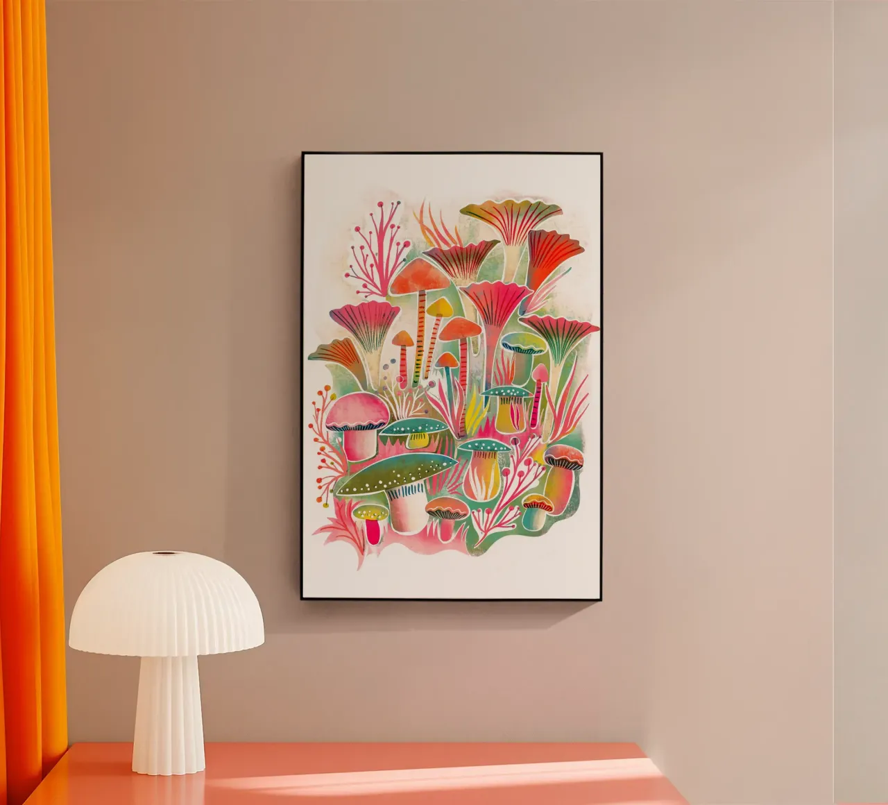 Funghi Forest Screenprint plexiglass da MiraParadies