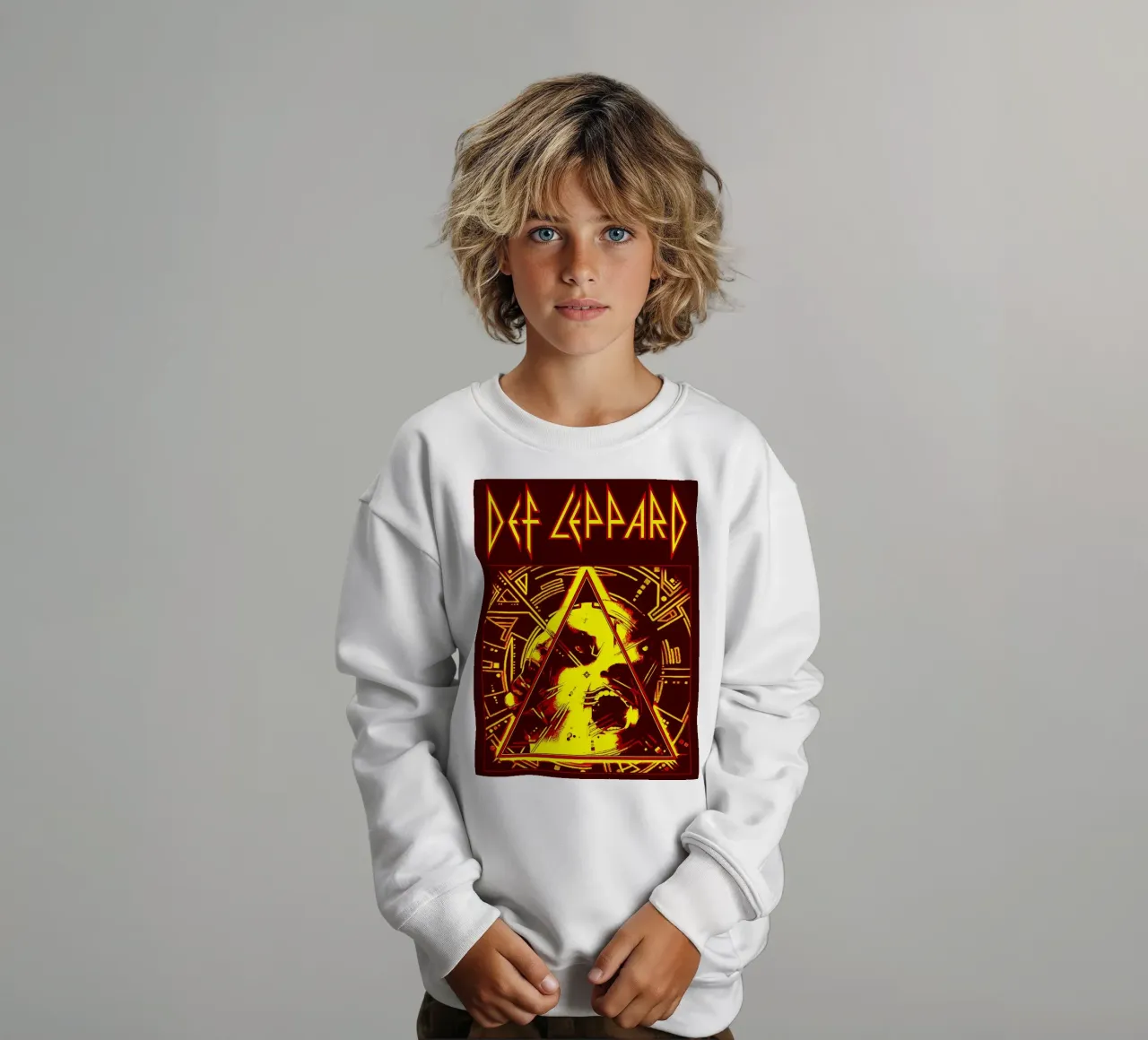 Def Leppard Band Art felpa bambino da vanhesling